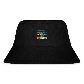 I'm not a therapist but I could listen - Stanley/Stella Recycled Bucket Hat - black - Front