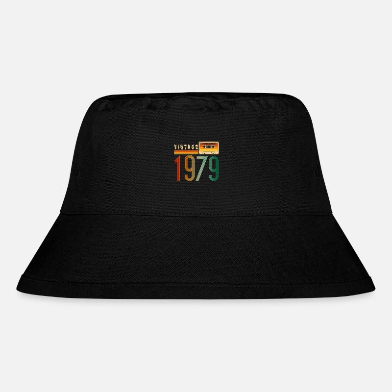 Jahr 1979 Old School Kassette Musik Retro - Stanley/Stella recycelter Bucket Hat - Schwarz