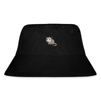 Animal Cartoon Possum - Stanley/Stella Recycled Bucket Hat - black - Front
