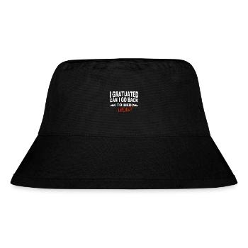 I graduated can I go back to bed now? - Stanley/Stella recycelter Bucket Hat - Schwarz - Vorne