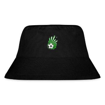Fußball-Design (Sterne) 01 - Stanley/Stella recycelter Bucket Hat - Schwarz - Vorne