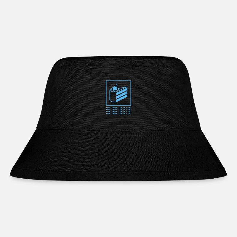 THE CAKE IS A LIE - Stanley/Stella recycelter Bucket Hat - Schwarz