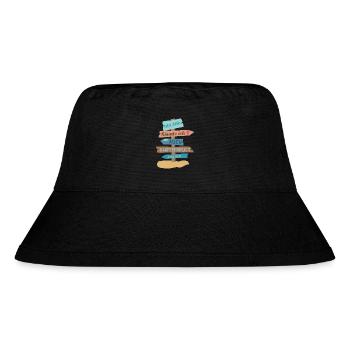Urlaub - Stanley/Stella recycelter Bucket Hat - Schwarz - Vorne