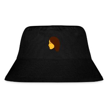 gesicht kopf weiblich frau girl maedchen huebsch s - Stanley/Stella recycelter Bucket Hat - Schwarz - Vorne