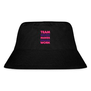 Team Work - Stanley/Stella recycelter Bucket Hat - Schwarz - Vorne