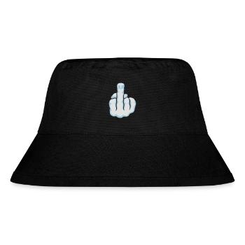 Stinkefinger Handzeichen (Fuck Off / Fuck You) - Stanley/Stella recycelter Bucket Hat - Schwarz - Vorne