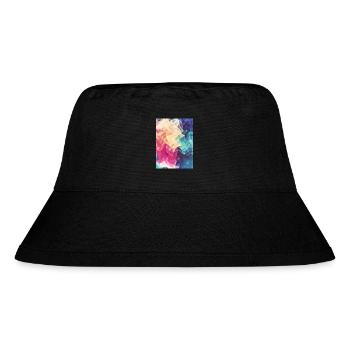 Abstract low poly color pattern design (spectrum) - Stanley/Stella recycelter Bucket Hat - Schwarz - Vorne