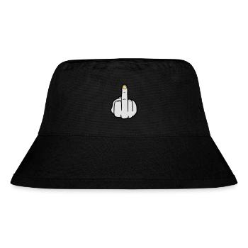 mittelfinger_colors - Stanley/Stella recycelter Bucket Hat - Schwarz - Vorne