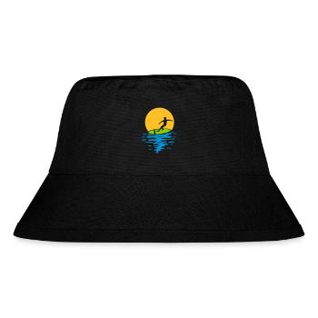 Evening Sun Surfer - Stanley/Stella Recycled Bucket Hat - black - Front