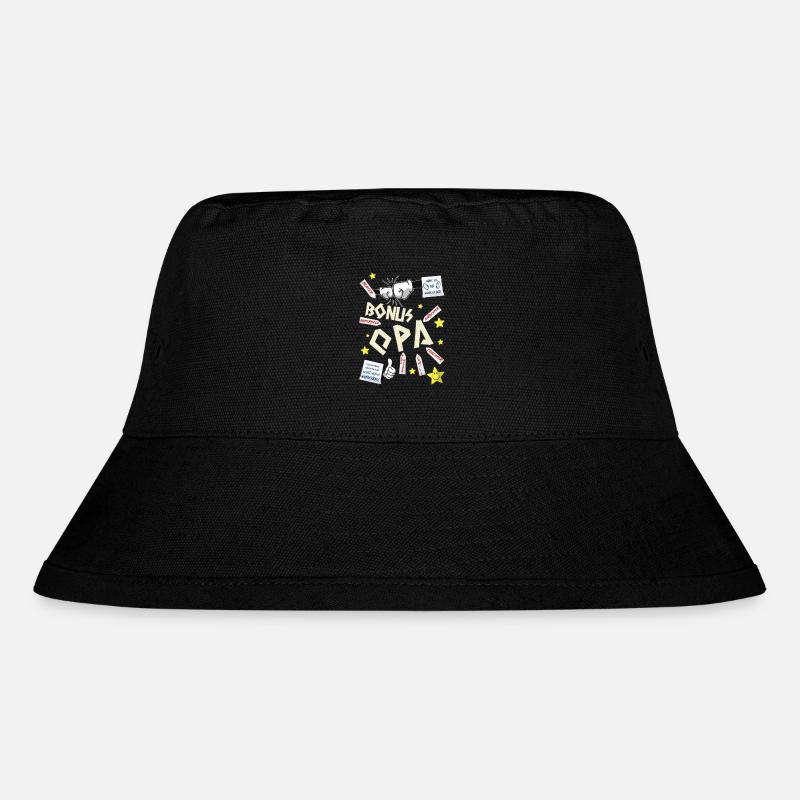 Bonusopa - Stanley/Stella recycelter Bucket Hat - Schwarz