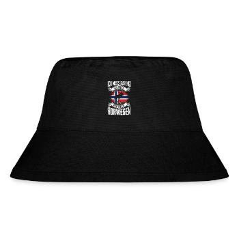 Norwegen - Stanley/Stella recycelter Bucket Hat - Schwarz - Vorne