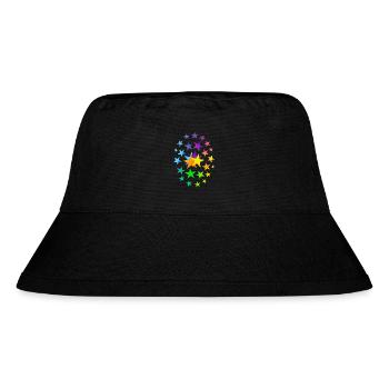 STERNE Sternchen viele Sterne - Stanley/Stella recycelter Bucket Hat - Schwarz - Vorne