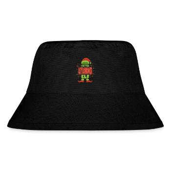 Astronom Weihnachtself - Stanley/Stella recycelter Bucket Hat - Schwarz - Vorne