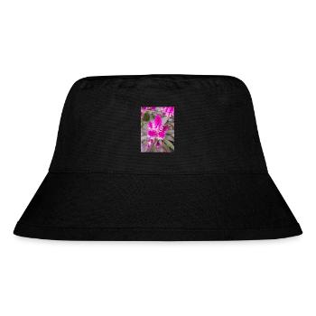 Hahnenkamm Silberhahn Hahnenkamm Celosia argente - Stanley/Stella recycelter Bucket Hat - Schwarz - Vorne