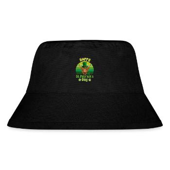St. Patrick's Tag Schottisches Hochlandrind - Stanley/Stella recycelter Bucket Hat - Schwarz - Vorne
