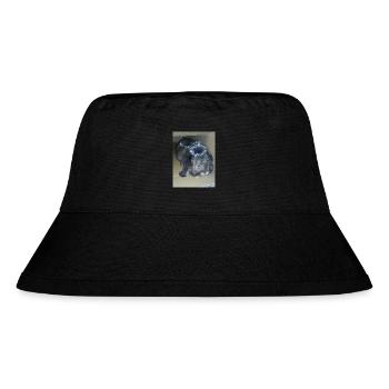 Kaninchen - Stanley/Stella recycelter Bucket Hat - Schwarz - Vorne