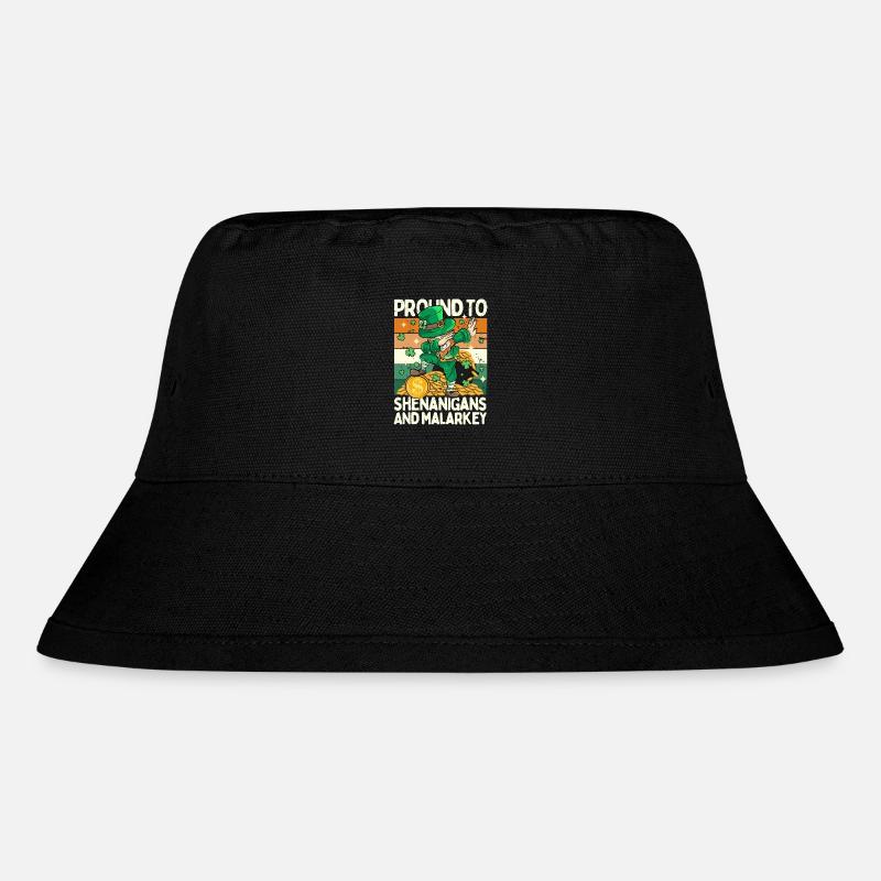 Saint Patrick - Pround to shenanigans and malarkey - Stanley/Stella Recycled Bucket Hat - black
