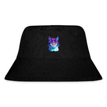 Katze Bunt - Stanley/Stella recycelter Bucket Hat - Schwarz - Vorne