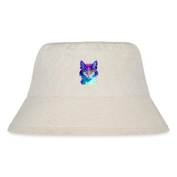 Katze Bunt - Stanley/Stella recycelter Bucket Hat - Naturweiß - Vorne