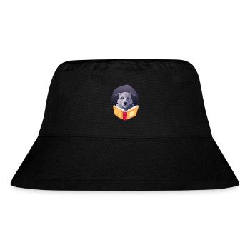 Lesen Hund Buch Leser Hunde Buchliebhaber Bücher - Stanley/Stella recycelter Bucket Hat - Schwarz - Vorne