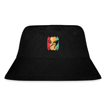 Bike Retro - Stanley/Stella recycelter Bucket Hat - Schwarz - Vorne