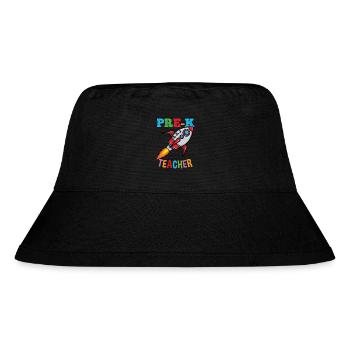 Space Pre K Teacher Preschool Back To School - Stanley/Stella recycelter Bucket Hat - Schwarz - Vorne