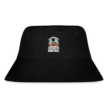 Basketball Basketballer - Stanley/Stella recycelter Bucket Hat - Schwarz - Vorne