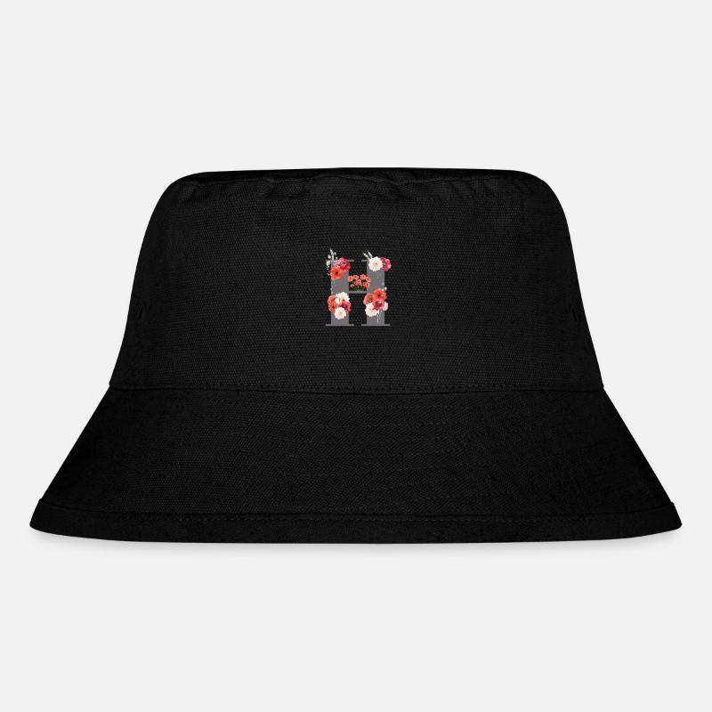 H aus Blüten - Stanley/Stella recycelter Bucket Hat - Schwarz