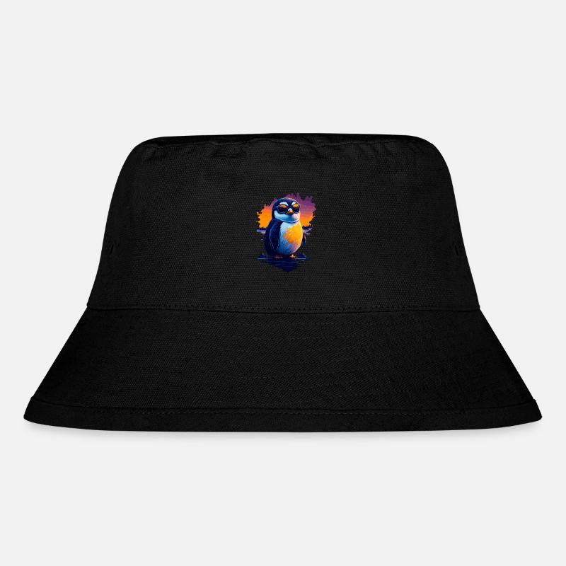 Niedlicher Pinguin - Stanley/Stella recycelter Bucket Hat - Schwarz