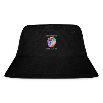Watch out school - here I come / Astronaut girl - Stanley/Stella Recycled Bucket Hat - black - Front
