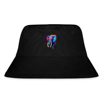 Elefant - Stanley/Stella recycelter Bucket Hat - Schwarz - Vorne