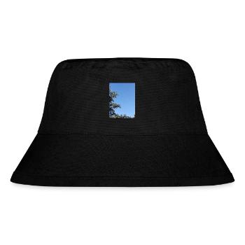 Morning moon and plane - Stanley/Stella Recycled Bucket Hat - black - Front