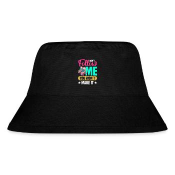 Rollschuh Design - Stanley/Stella recycelter Bucket Hat - Schwarz - Vorne