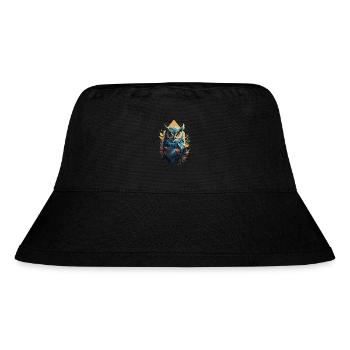 Fantasy Owl in Vector Style - Stanley/Stella Recycled Bucket Hat - black - Front