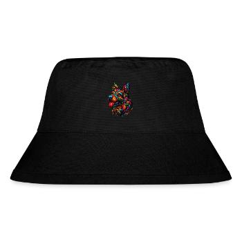 DOG COLORFUL COLORFUL RAINBOW GRAFFITI BLOB - Stanley/Stella Recycled Bucket Hat - black - Front
