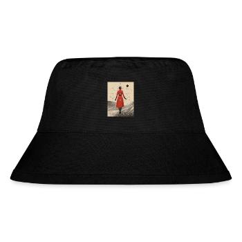 Schneestrahl-Collage - Stanley/Stella recycelter Bucket Hat - Schwarz - Vorne
