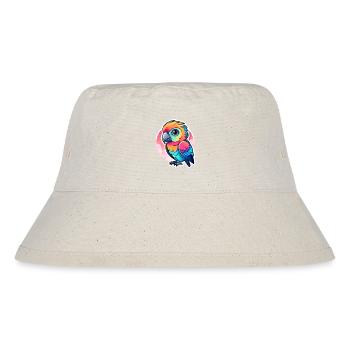 Illustration d’oiseau perroquet - Bob recyclé Stanley/Stella - blanc naturel - Devant