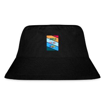 Schlichtes Design. Einfache Struktur 2024. - Stanley/Stella recycelter Bucket Hat - Schwarz - Vorne