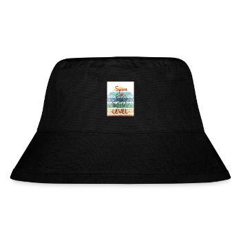 Spirituelles Niveau. Wasserwaage. - Stanley/Stella recycelter Bucket Hat - Schwarz - Vorne