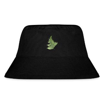 Farn Blätter Farnblätter grün - Stanley/Stella recycelter Bucket Hat - Schwarz - Vorne