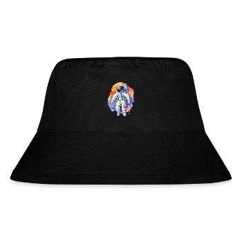 Astronaut Watercolor Watercolor - Stanley/Stella Recycled Bucket Hat - black - Front