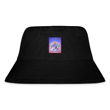 Einhorn Magie - Stanley/Stella recycelter Bucket Hat - Schwarz - Vorne