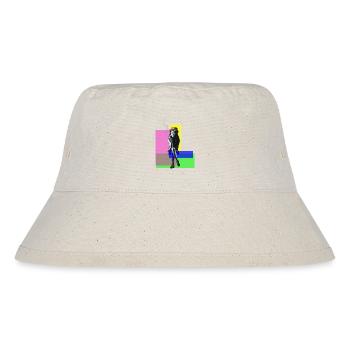 Urban Chic: Banksy-inspiriertes Mädchen - Stanley/Stella recycelter Bucket Hat - Naturweiß - Vorne