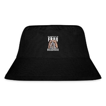 NEVER underestimate a woman with a bulldog dog dog - Stanley/Stella Recycled Bucket Hat - black - Front