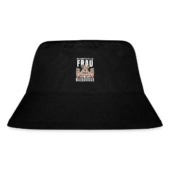 NEVER underestimate a woman with a bulldog dog dog - Stanley/Stella Recycled Bucket Hat - black - Front