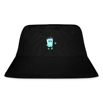 drink cartoon - Stanley/Stella recycelter Bucket Hat - Schwarz - Vorne