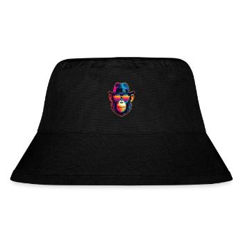 Neon Monkey - Stanley/Stella Recycled Bucket Hat - black - Front