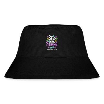 Christlich Glaube Bibelvers - Stanley/Stella recycelter Bucket Hat - Schwarz - Vorne