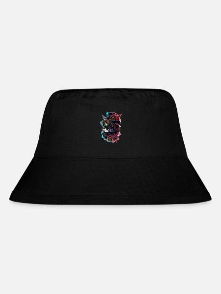 Cyberpunk Katze - Stanley/Stella recycelter Bucket Hat - Schwarz