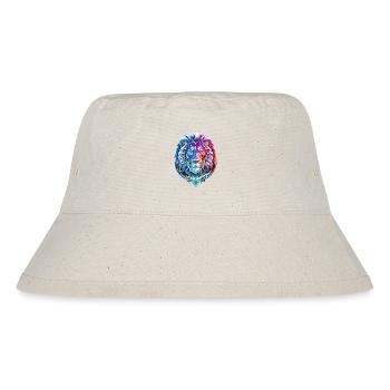Rotes und blaues Löwensymbol - Stanley/Stella recycelter Bucket Hat - Naturweiß - Vorne